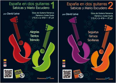 España en deux guitares. Sabicas et Mario Escudero par David Leiva. Partitions+DVDs. Pack Economique
