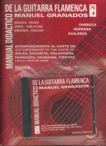 Manual didáctico de la guitarra flamenca volumen Nº 4.Manuel Granados. OFERTA