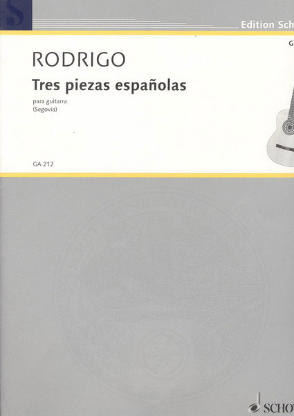 楽譜　Tres piezas españolas para guitarra del Maestro Rodrigo