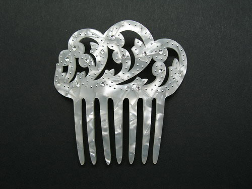Mother of Pearl/Shell Comb with Strass- ref. S965N