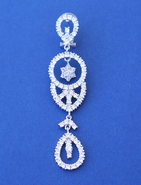 Silver Earrings for bride ref. 34725