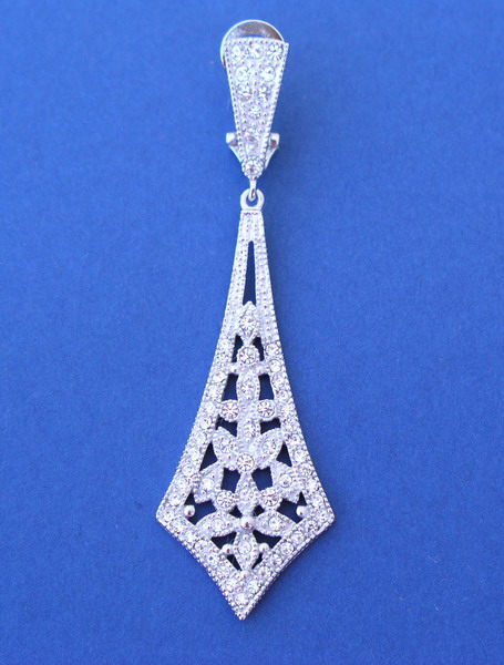Silver Earrings for bride ref. 4837