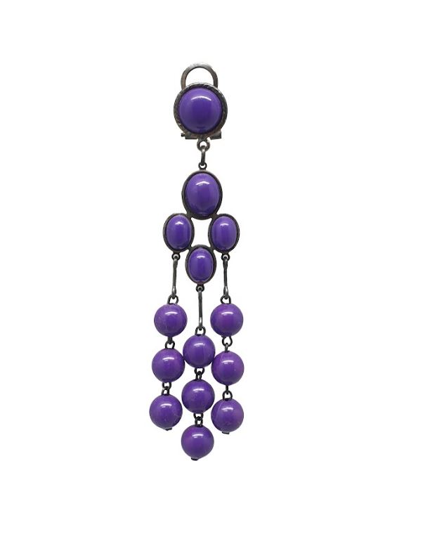 Plastic Flamenco Earrings ref. 2794. Purple