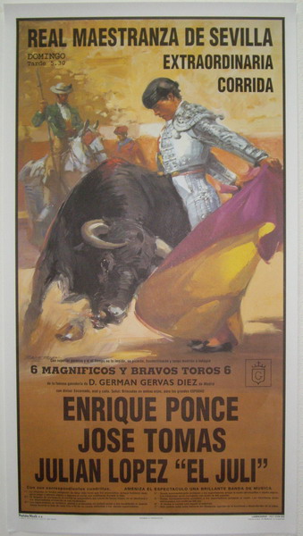 Sevilla bulls square Poster - Ref. 205
