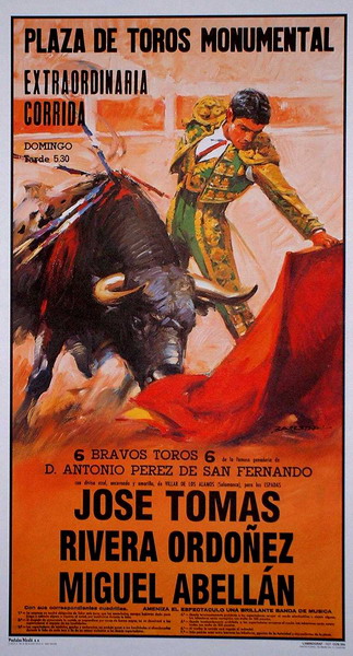 Poster of the Monumental Bullfighting of Madrid - Ref. 204M