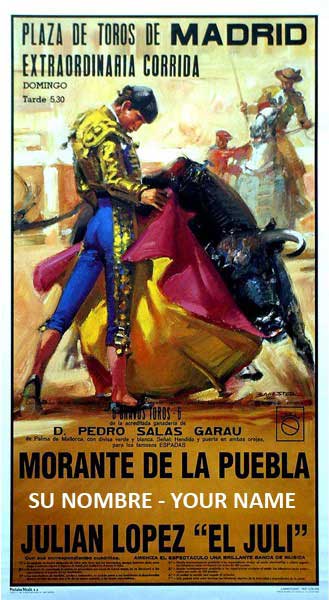 Madrid bulls square Poster - Ref. 206