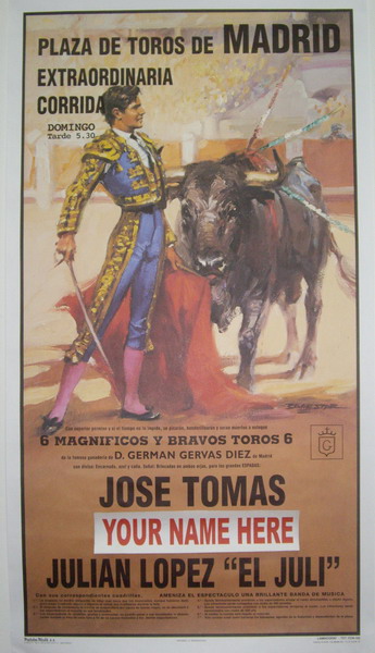Madrid bulls square Poster - Ref. 190