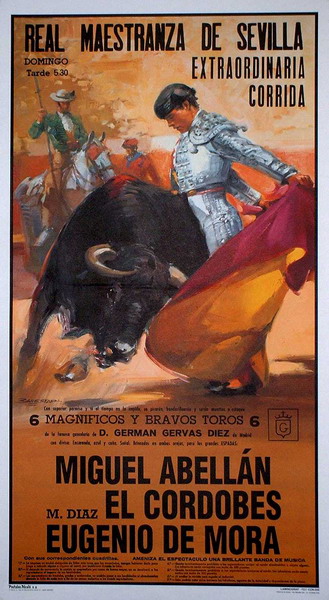 Sevilla bulls square Poster - Ref. 205S