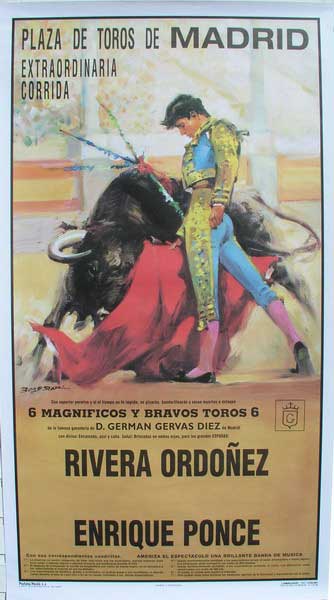 Poster de la Place de taureaux de Madrid - Ref. 201