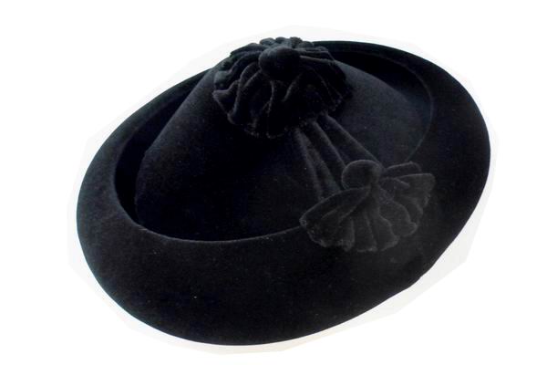 カラーニャス帽子　ブラック