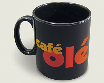 Taza Café Olé negra