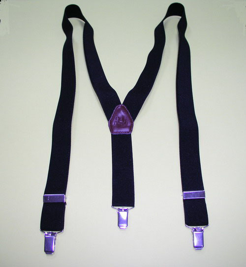 Black Stretchable Gentleman Suspenders with Clips