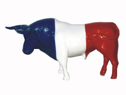 置き物　闘牛　フランス国旗柄