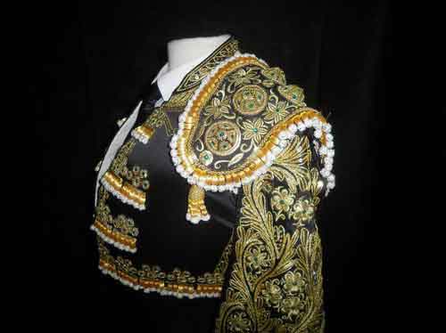 bullfighter costume. Black and Gold