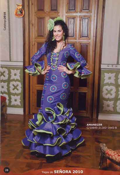 Trajes de Flamenca. Modelo Amanecer 2010