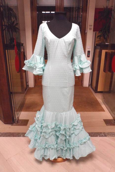 Outlet. Flamenca Dress Amapola Verde T.40