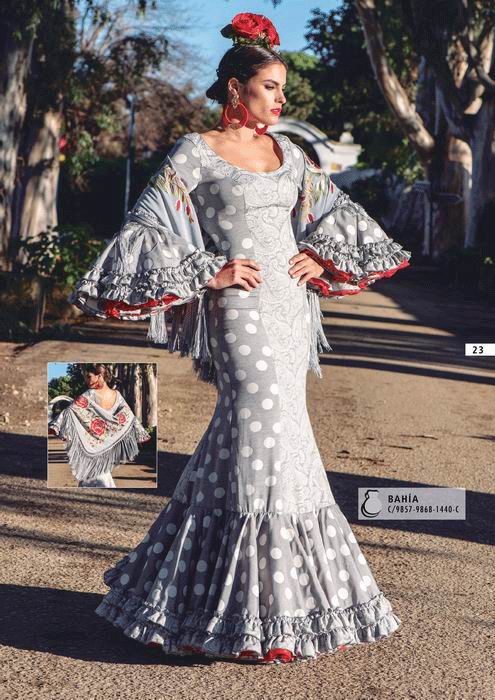 Robe de Flamenca modèle Bahía Gris. 2019