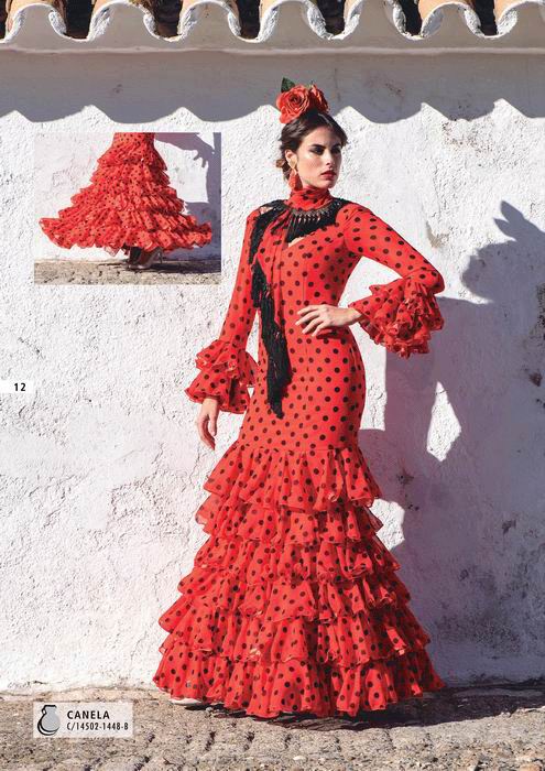 Traje de Flamenca. Modelo Canela. 2019