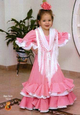 Trajes de flamenca niña. mod. Bajo Guia