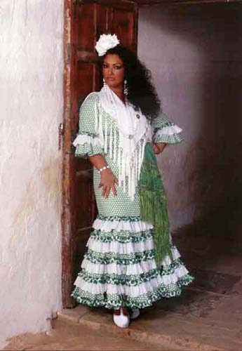 Traje de flamenca: mod. Esmeralda