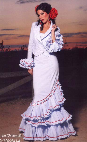 Ladies flamenco outfits: mod. Orquidea con chalequillo