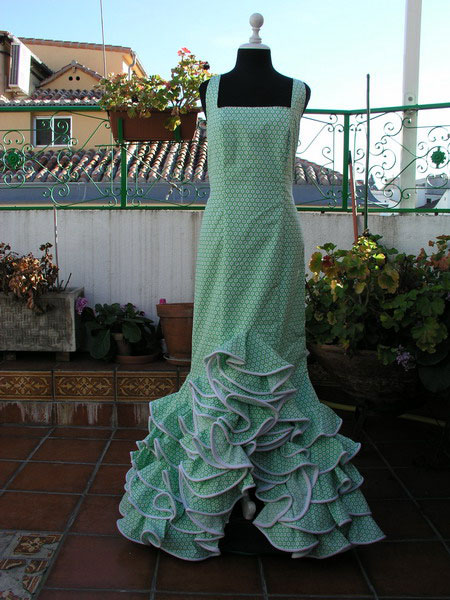 Robe Flamenco Pasion Verde 44. Outlet25