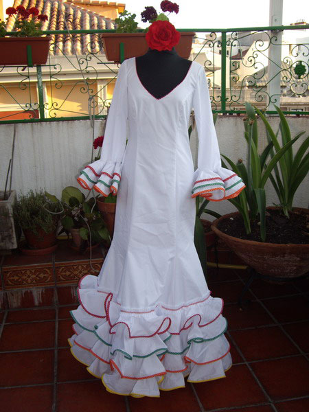Outlet. Costume de Flamenca Alejandra Blanco  T.38