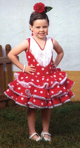 Sevillana Polka dots girl Flamenco skirts for GIRL