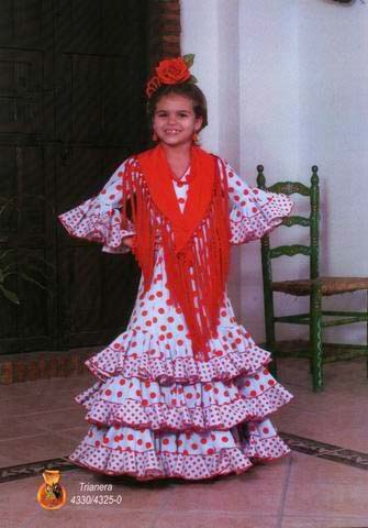 Trajes de flamenca niña. mod. Trianera