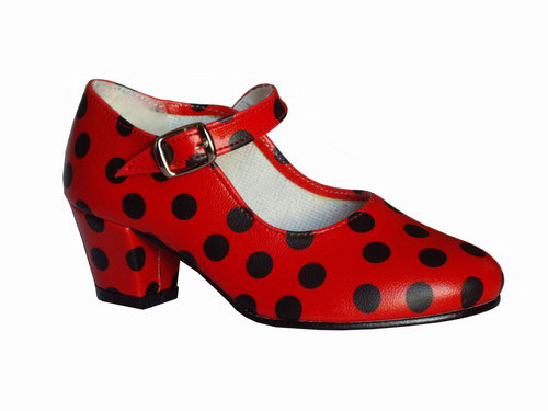 Red Shoes with black dots