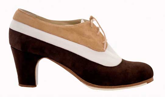 Chaussures de flamenco Begoña Cervera. Blucher Tricolor