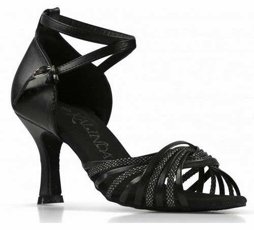 Sandals for Latin Dance Model Red Carpet Black