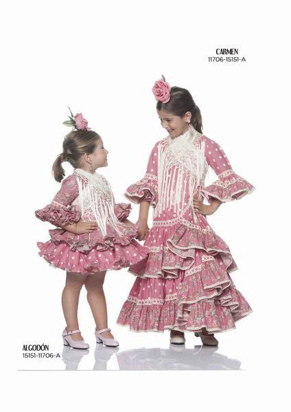 Traje de Flamenca Nina Modelo Algodon