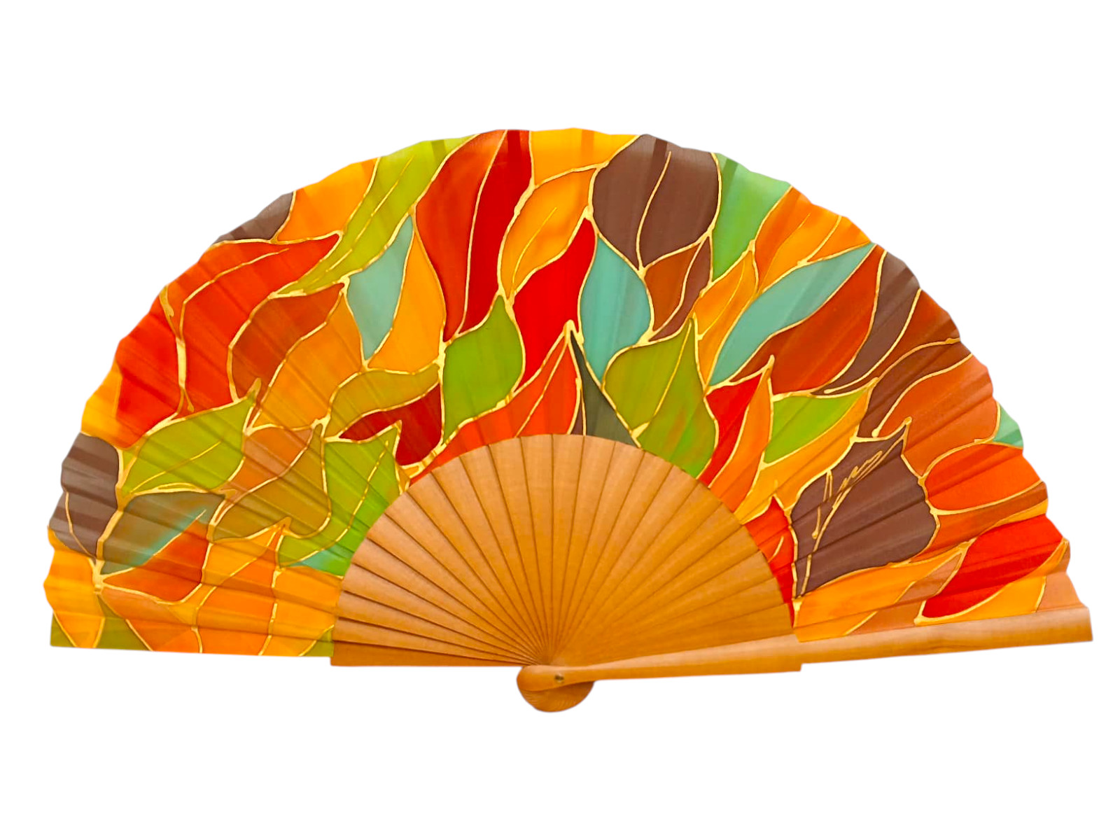 手描きのシルクファン - MA14