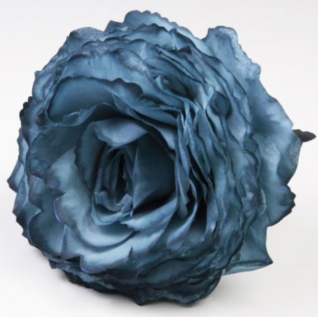 King Large Rose.  Blue AZ65 Flamenco Flower. 17cm