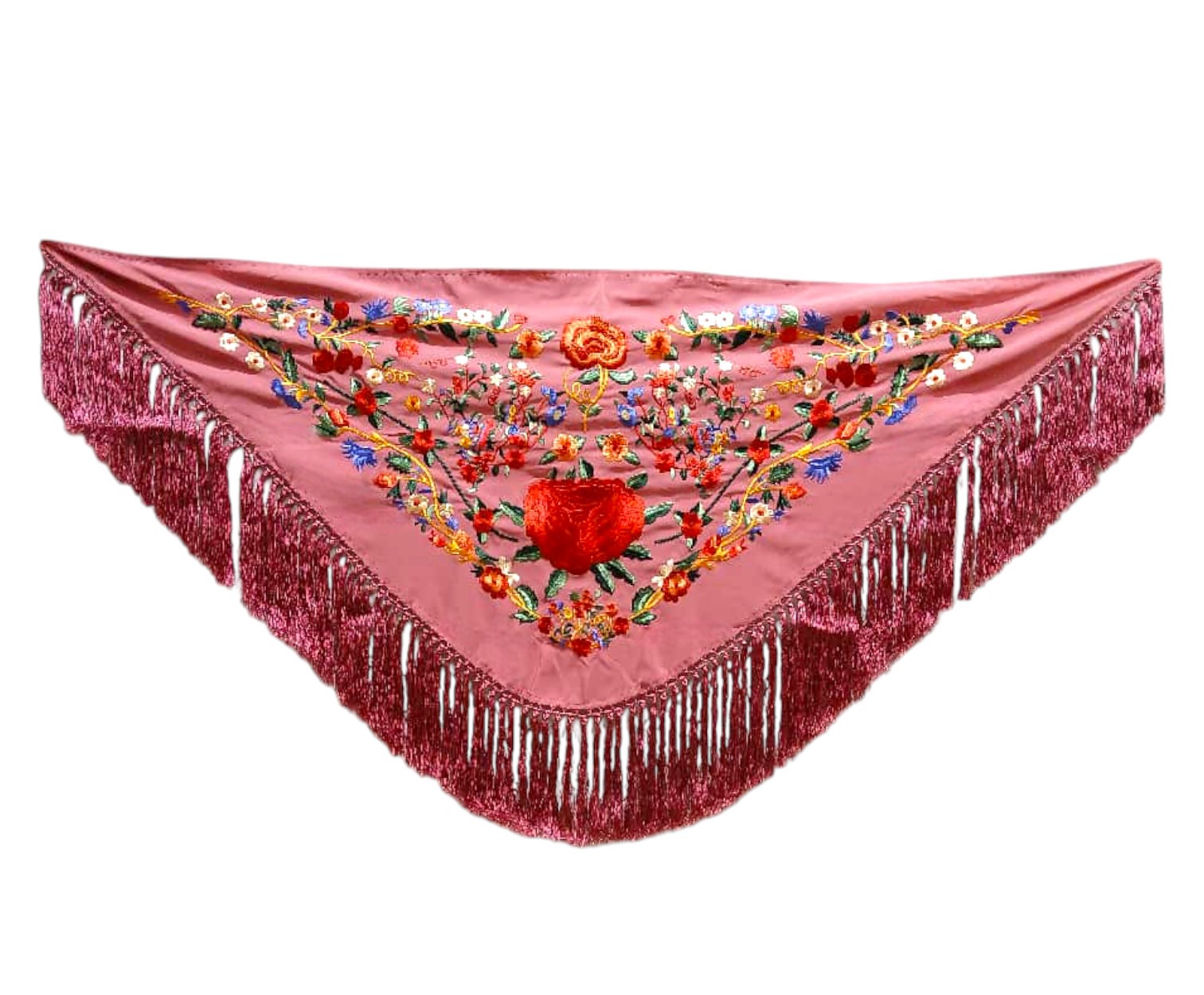 Mantoncillo de flamenca bordado con flores
