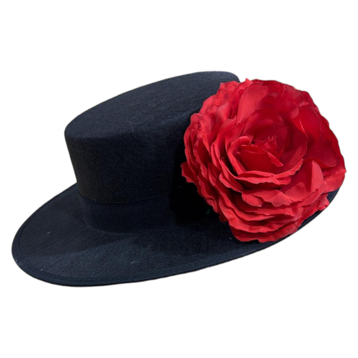 Handcrafted Cordoban hat with a bouquet of flowers