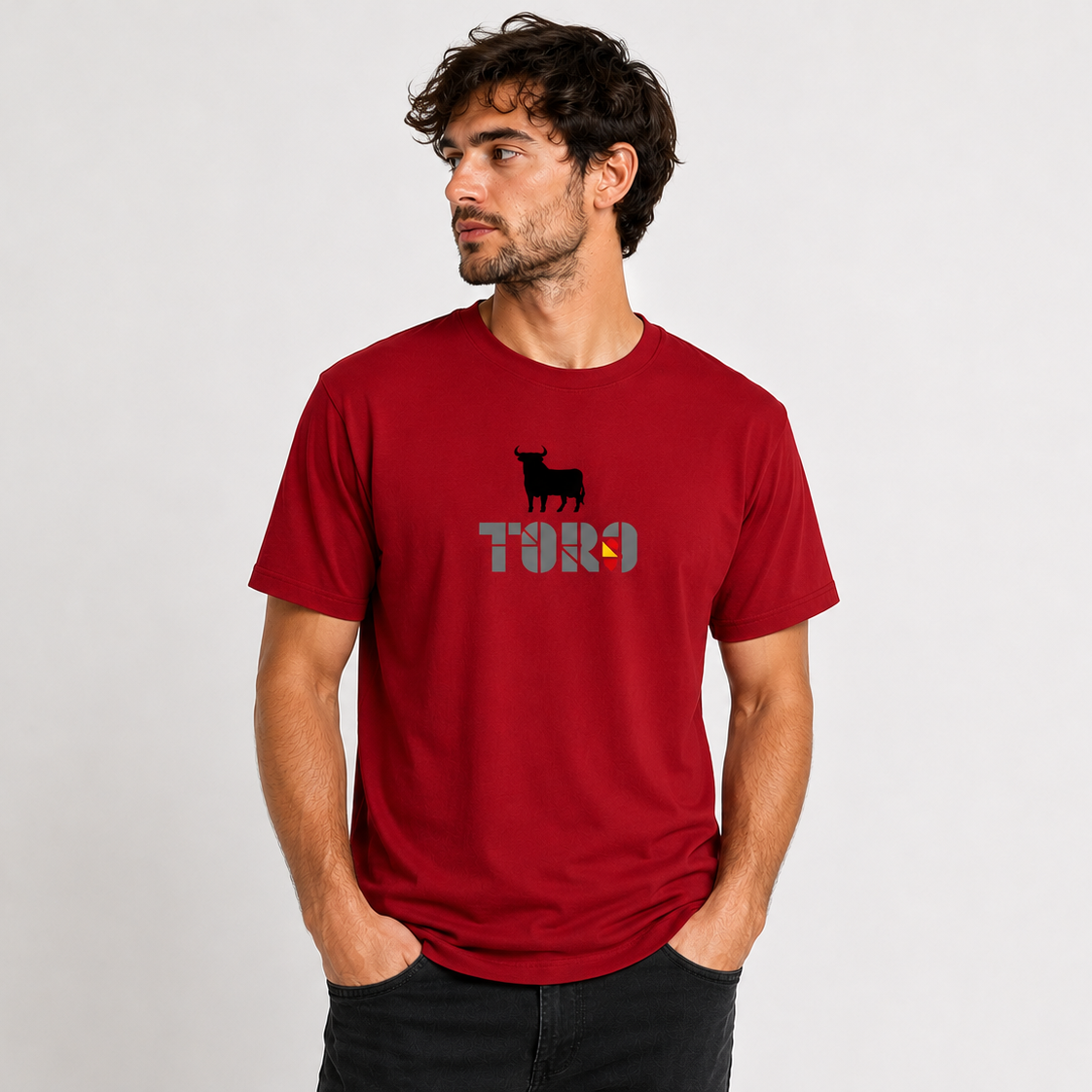 Camiseta Toro Logo España. Rojo