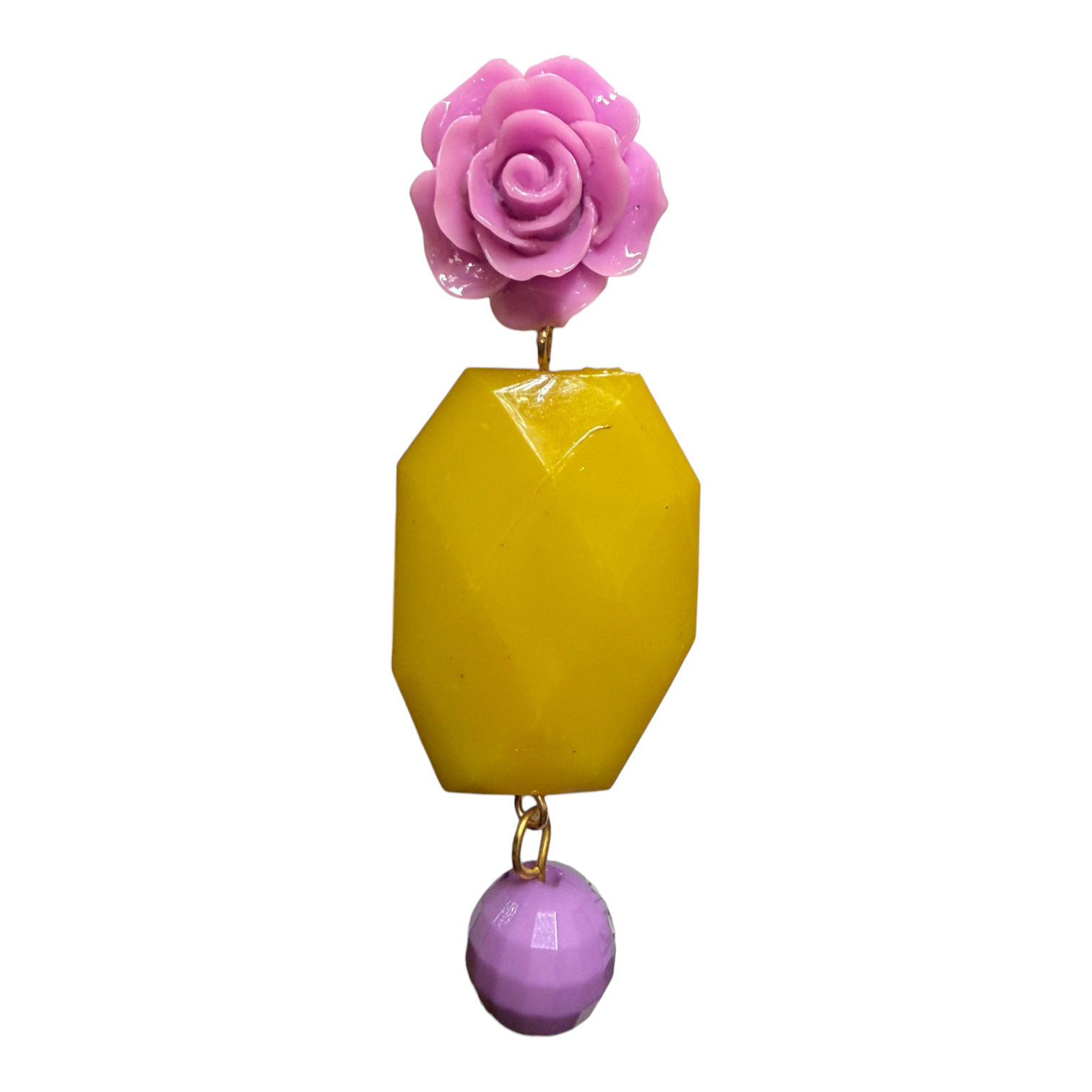 Pendientes de Flamenca con Flor y Piedras Acrílicas – Accesorios Artesanales de Sevilla