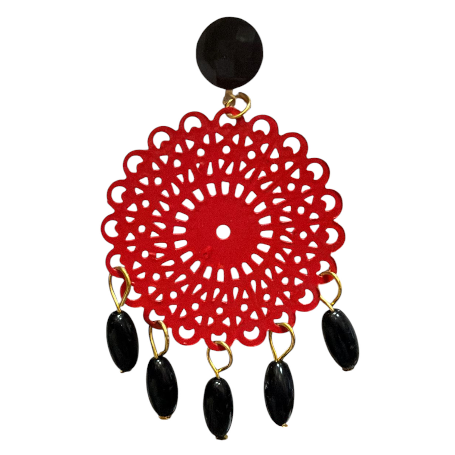 Pendientes de Flamenca Grandes con Bolitas Colgantes. Joyería Artesanal Andaluza Elegante