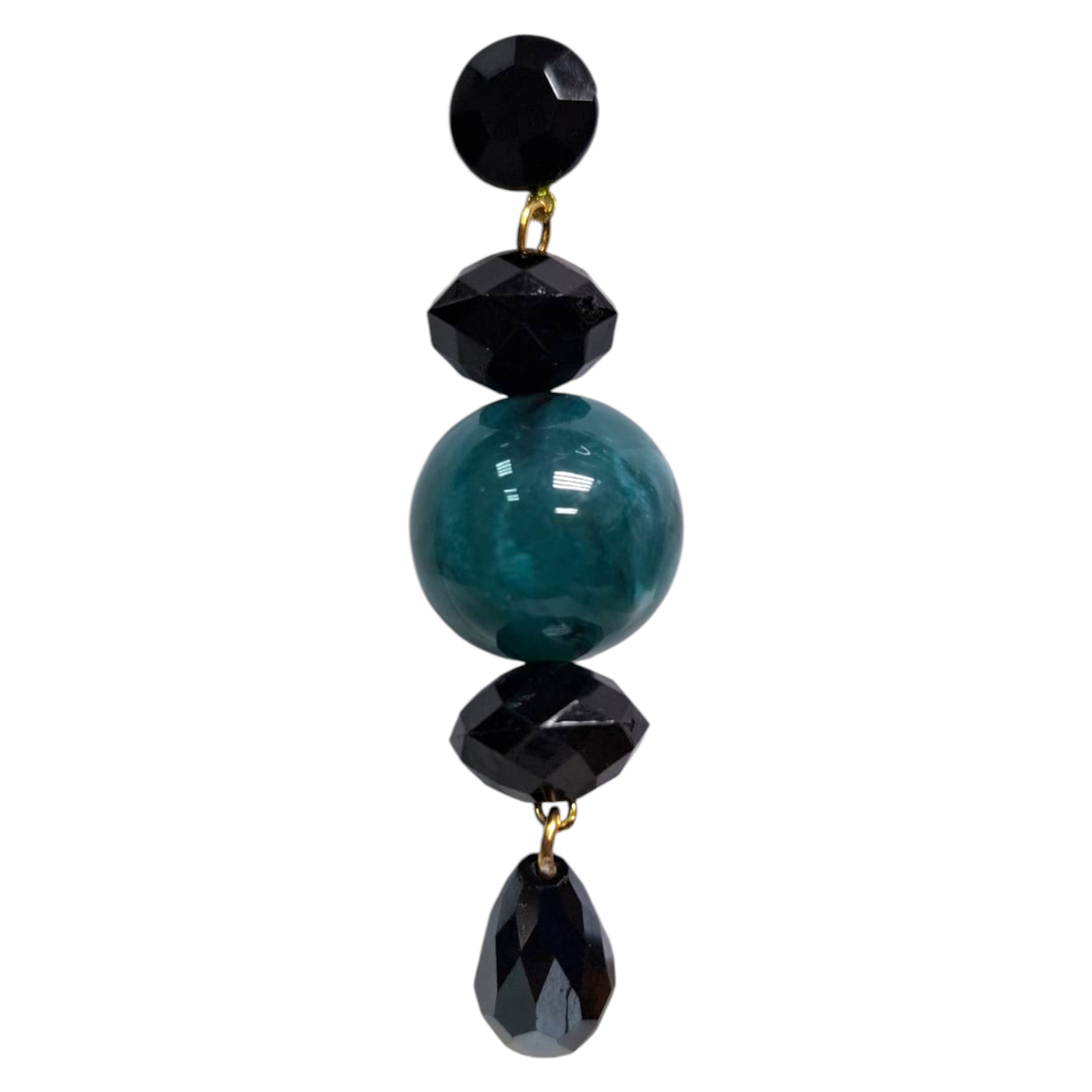 Pendientes de flamenca originales verde Andalucía y negro hechos a mano