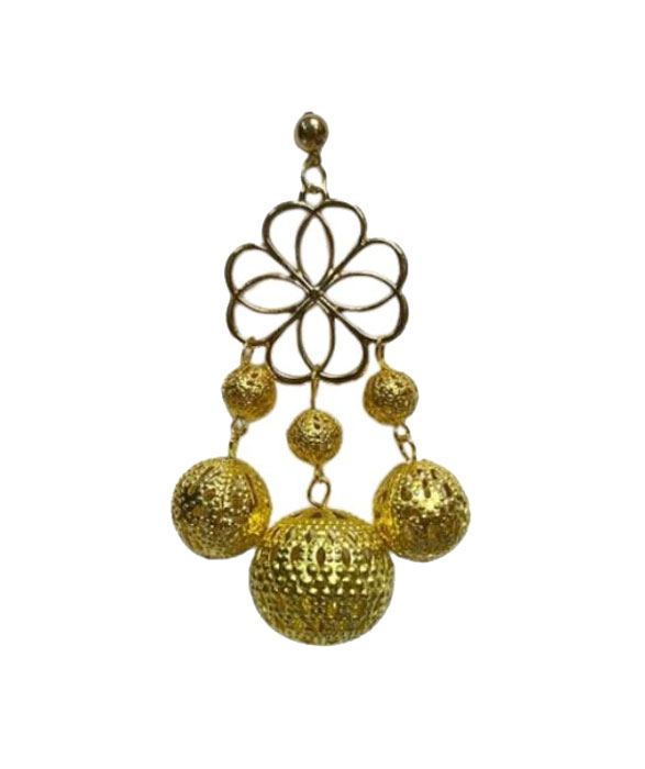 Pendientes Flamencos Dorados de Filigrana con Esferas | Pendientes de Flamenca Elegantes