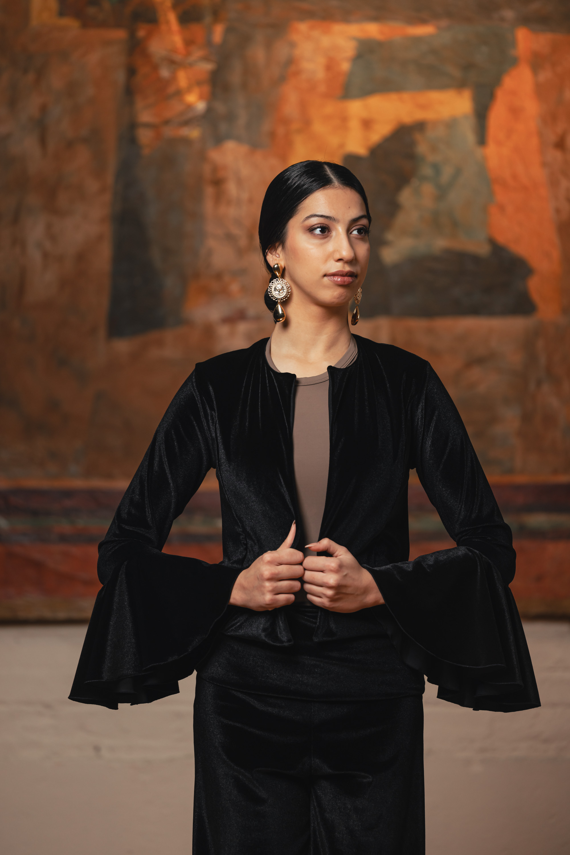 プラズエラベルベットトレラジャケット。ダベダンス