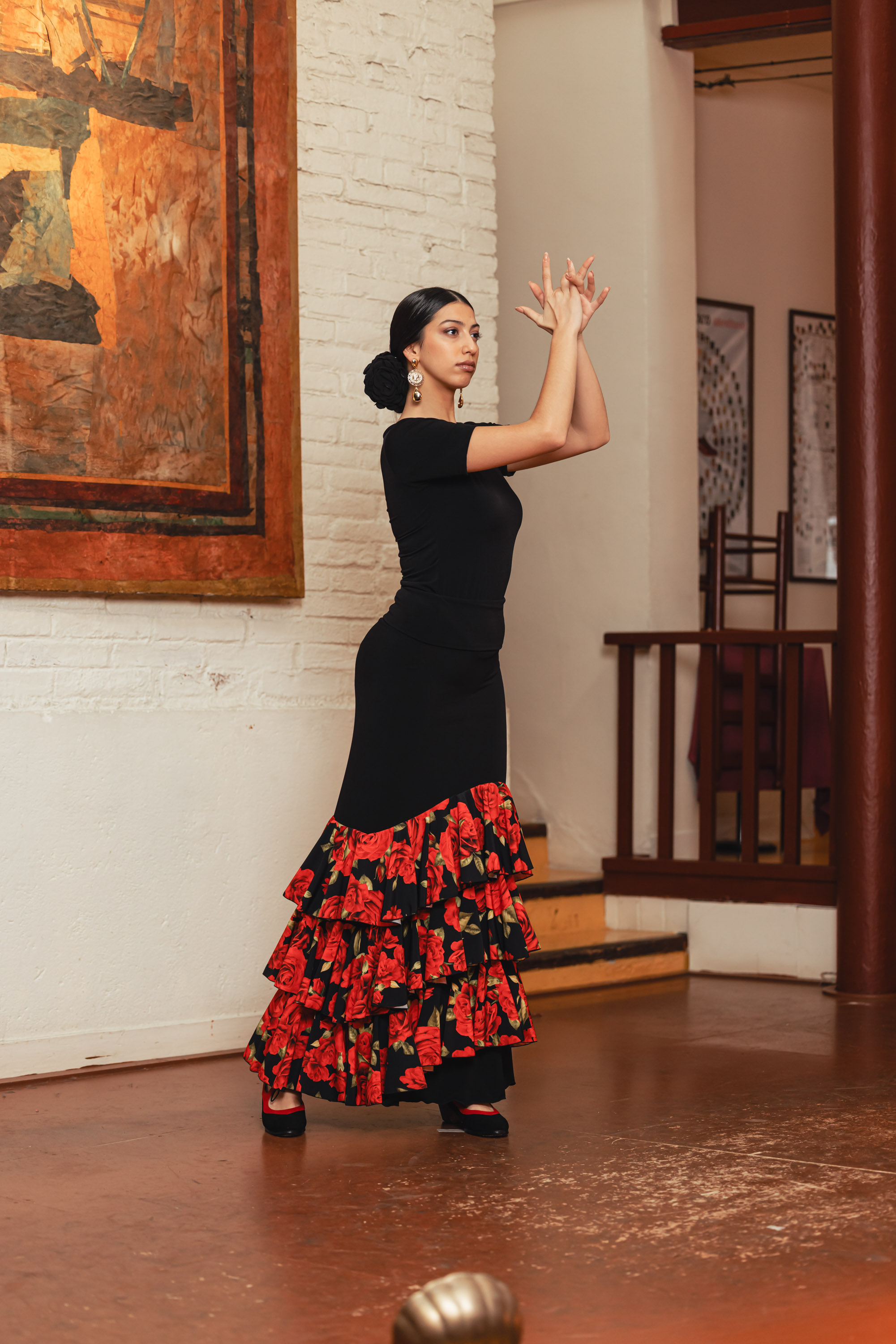 Jupe de Danse Flamenco Jerez Crêpe. Davedans
