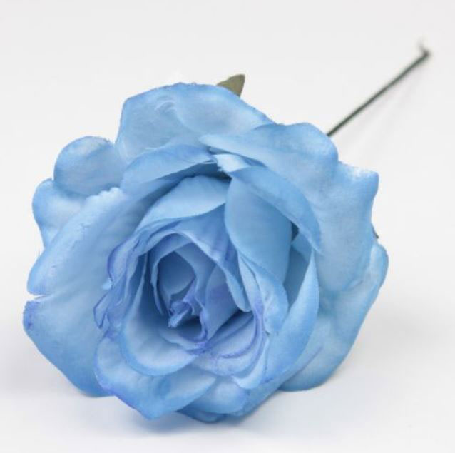 Mini Rose Grenade. 7cm. Bleu
