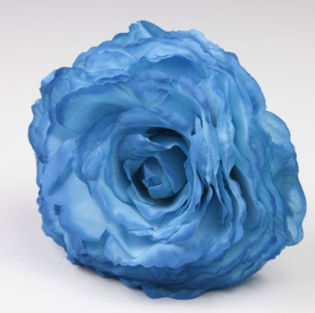 Rosa Grande King. Flor Flamenca Turquesa AZ42. 17cm