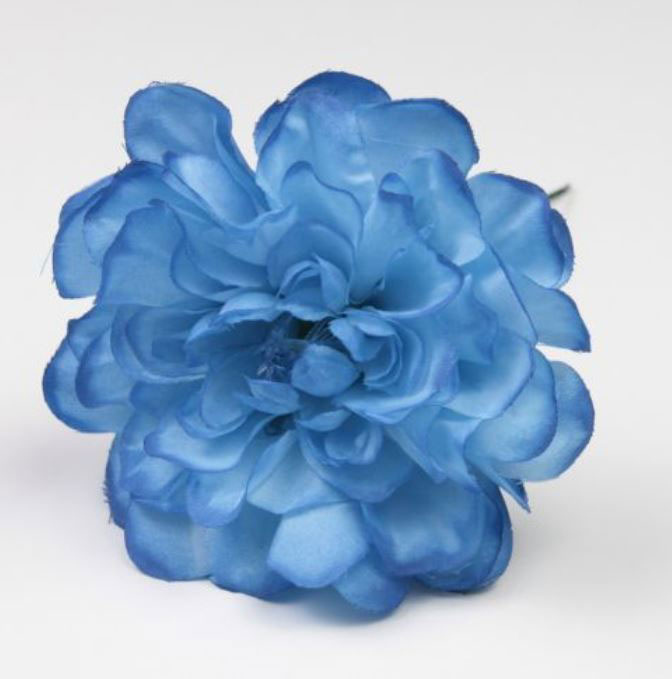 ジニア。フラメンコの花。ターコイズ AZ33。9cm