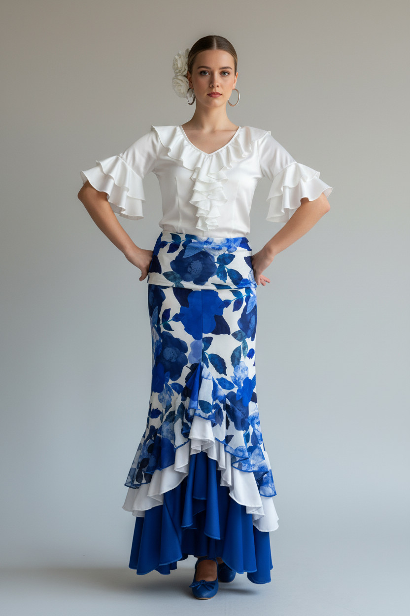 Happy dance. Faldas de Flamenco para Escenario y Ensayo. Ref. EF339