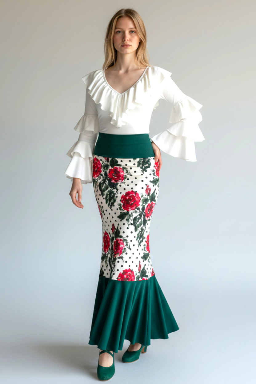 Happy dance. Faldas de Flamenco para Escenario y Ensayo. Ref. EF473