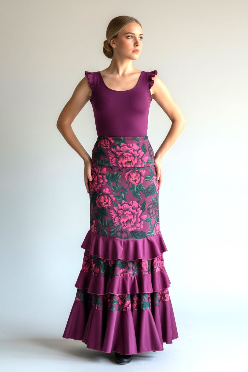 Happy dance. Faldas de Flamenco para Escenario y Ensayo. Ref. EF474